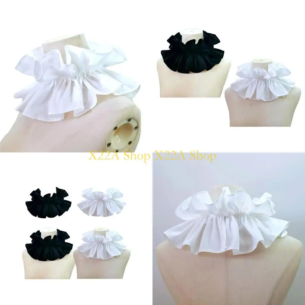 

Уникальная шаль с рюшами и лацканами для леди, шалевый воротник, елизаветинский воротник эпохи Возрождения