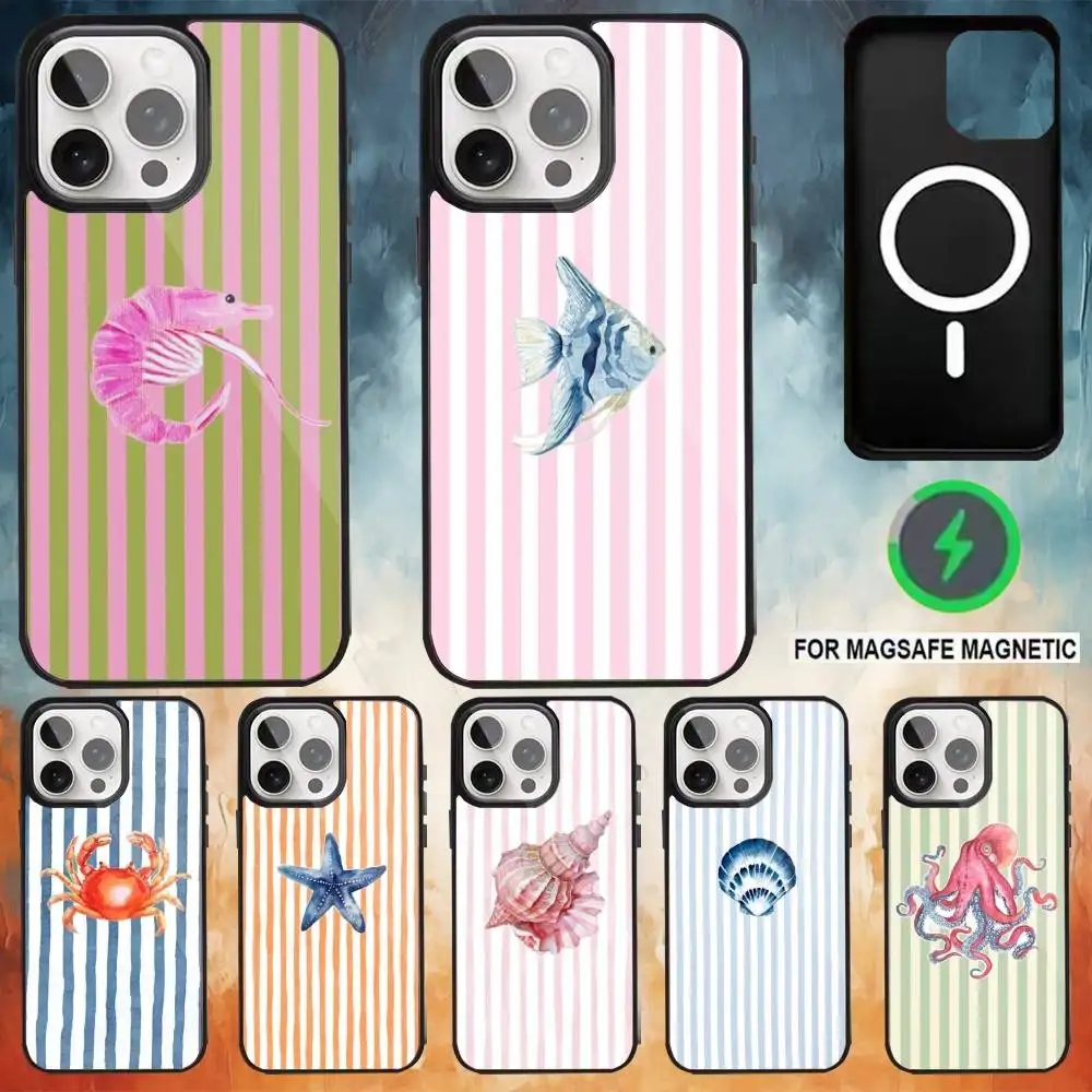 

Marine life Phone Case For iPhone 17,16,15,14,13,12,Plus,Pro,Max For Magsafe Magnetic Wireless Charge
