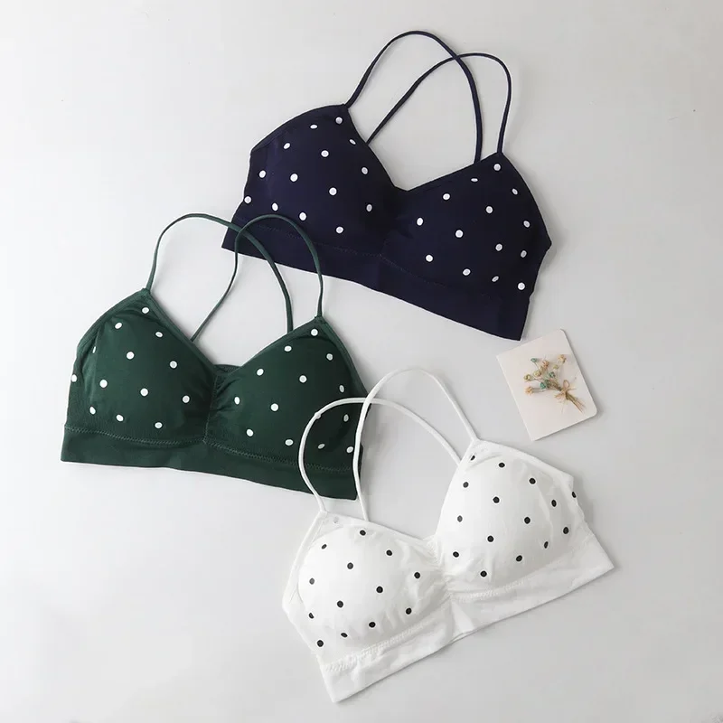 Women's Bra Push Up Bra Sports Bra for Women Seamless Sexy Lingerie Female Polka Dot Soft Fashion Underwear Women's Tube Top