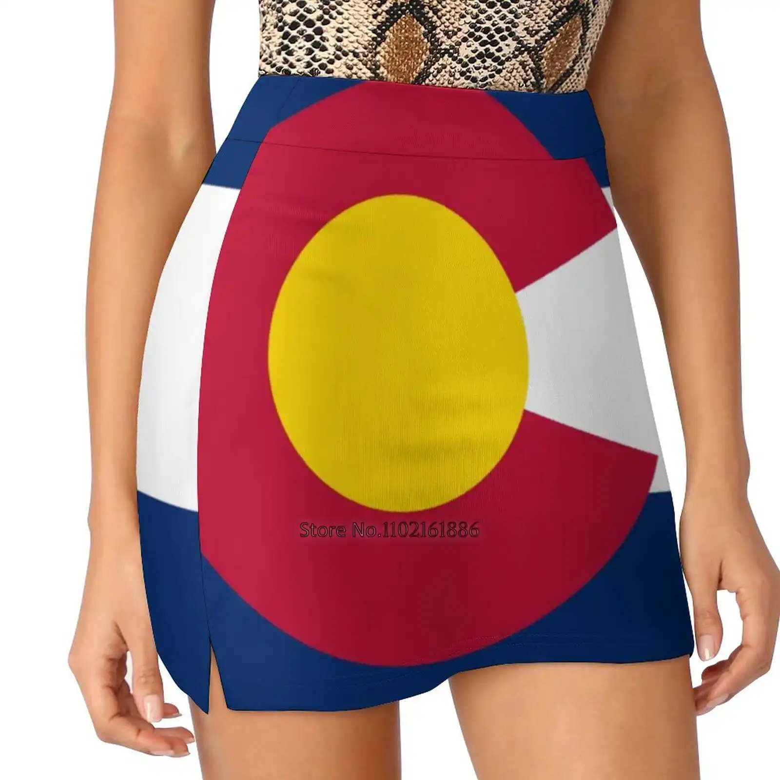 Colorado Flag Duvet Cover Women'S Fashion Sporting Skirt With Pockets Tennis Golf Running Skirts Colorado State Flag City Love