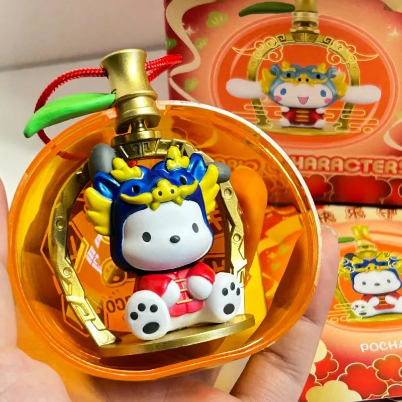 Sanrio Hello Kitty Kuromi Lucky Orange Amulet Series Blind Box Action Figures Collectable Doll Surprise Toys New Year Gifts