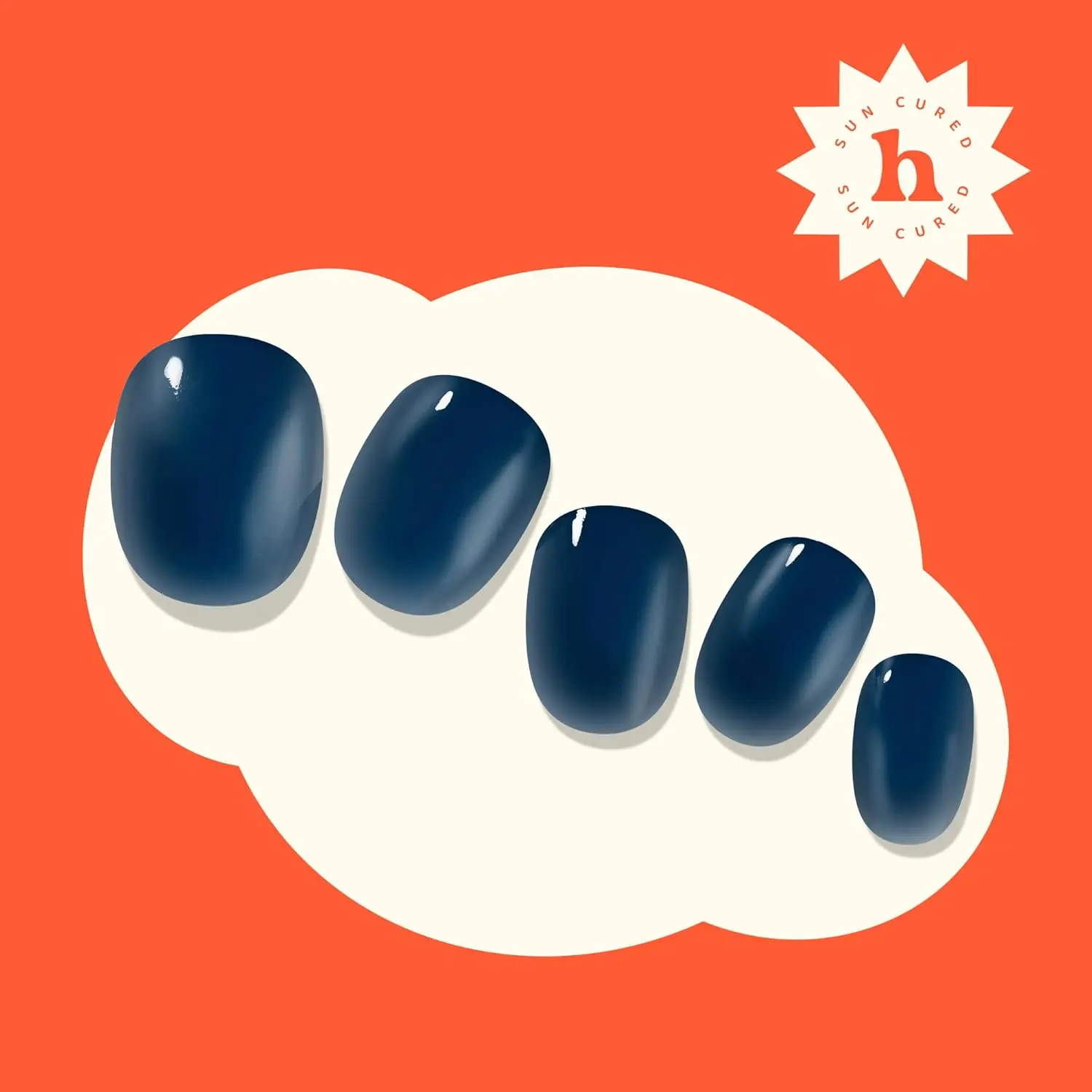 شرائط أظافر جل شبه معالجة، جيلي صلب كحلي خريفي، بدون مصباح LED، 28 شريطًا + أدوات