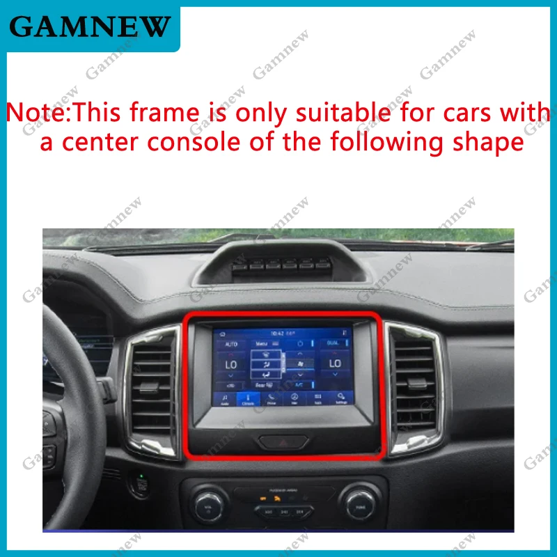 9 Inch Car Frame Fascia Adapter Canbus Box Decoder For Android Radio Dash Fitting Panel Kit Ford Ranger 2015-2022