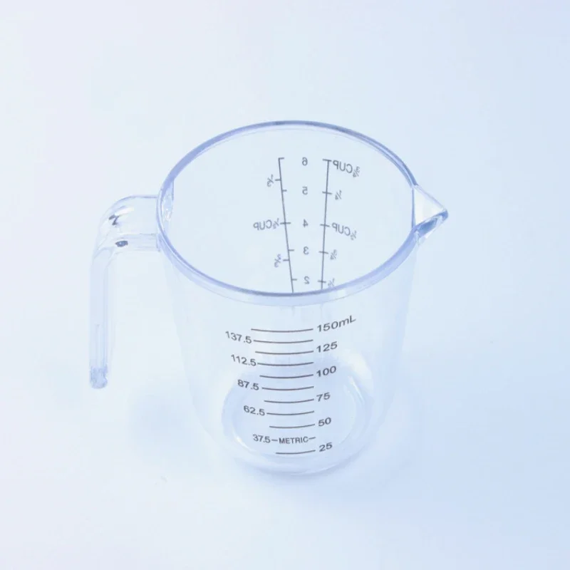 2Pcs/Set Thicken Plastic Measuring Cup Transparent Scale Graduated Beaker Kitchen Baking Tool