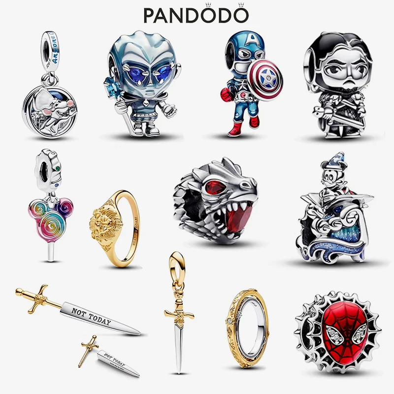 2024 Latest styles Disney Marvel Charm Beads Fits Pandora Original Bracelet Men Gift 925 Silver Pendant Bead Jewelry Hot