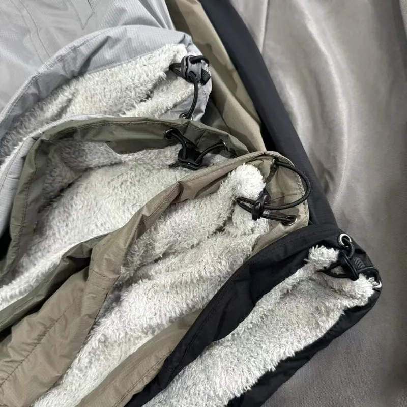 اليابانية ياماتوميتشي سستة الوقوف طوق سترات صوفية انفصال كم الرجال النساء عادية مقاوم للماء يندبروف الدفء سترة