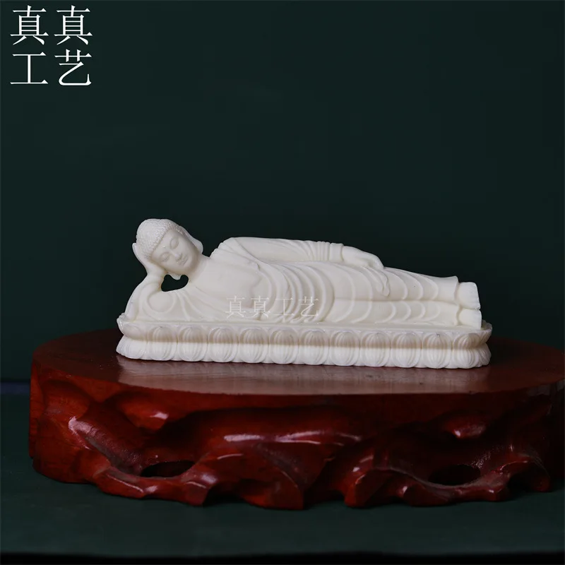 Ivory Nut Sleeping Buddha Sakyamuni Amitabha Buddha Decoration Home Serving Crafts Golden Decoration Fish Tank Landscape