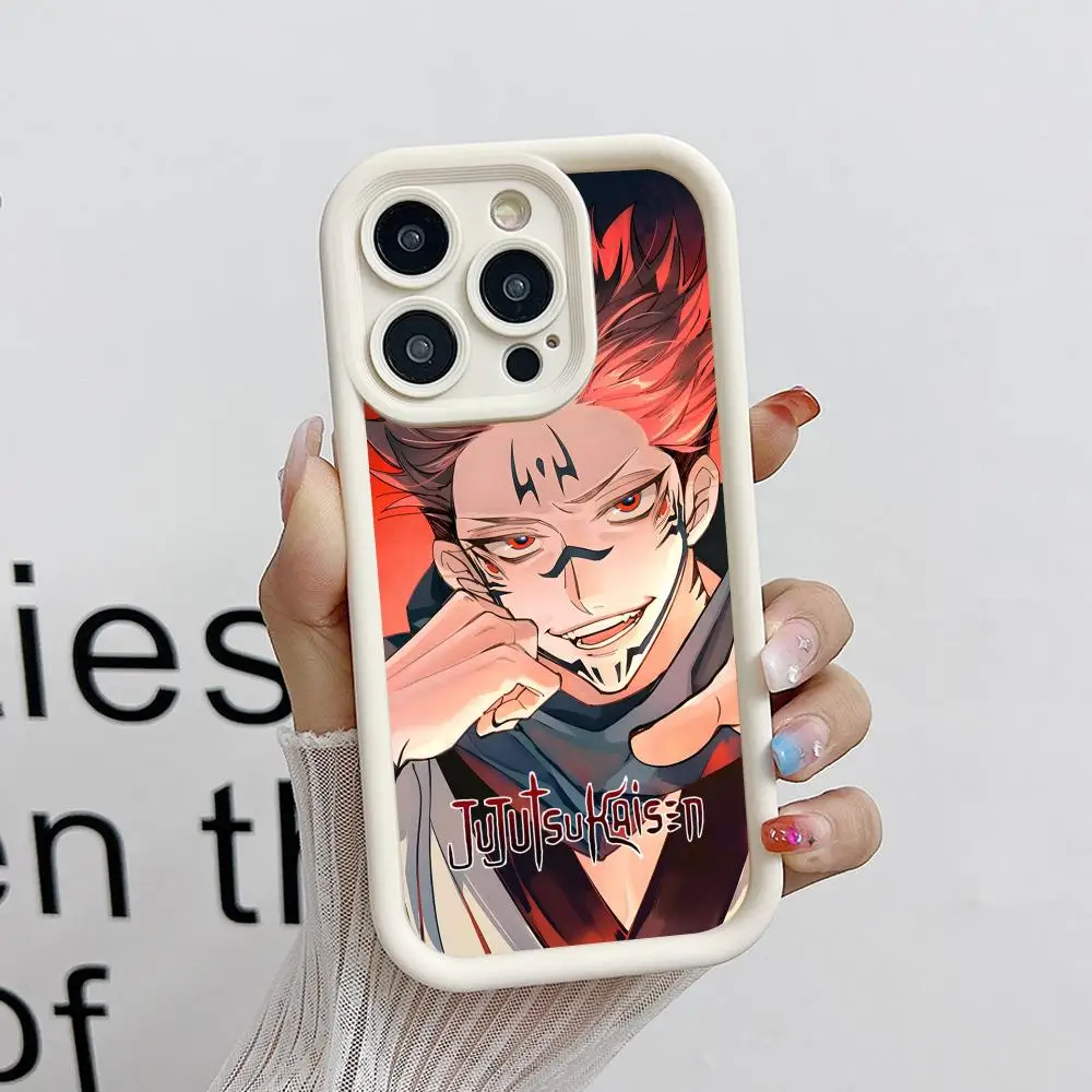 

Чехол для мобильного телефона Jujutsu Kaisen Sukuna для iPhone 17, 16, 15, 14, 13, 12, 11 Air Pro Max Plus, утолщенный цветной чехол из ТПУ, роскошный чехол
