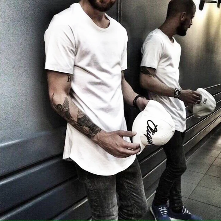 2026 MRMT High Street Arc Hem Mens T Shirt High Quality Cotton Men T-Shirt Lengthened Over Size Man Tops Tees For Male Tshirt