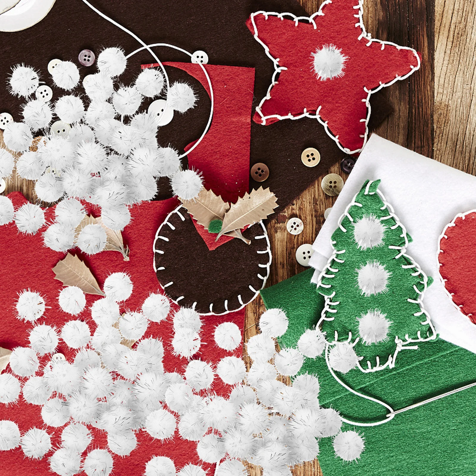 

2000Pcs Mini Pompom Balls Nonshedding Hair Excellent Texture Lightweight Compact DIY Decoration Crafts Pompoms for Crafts