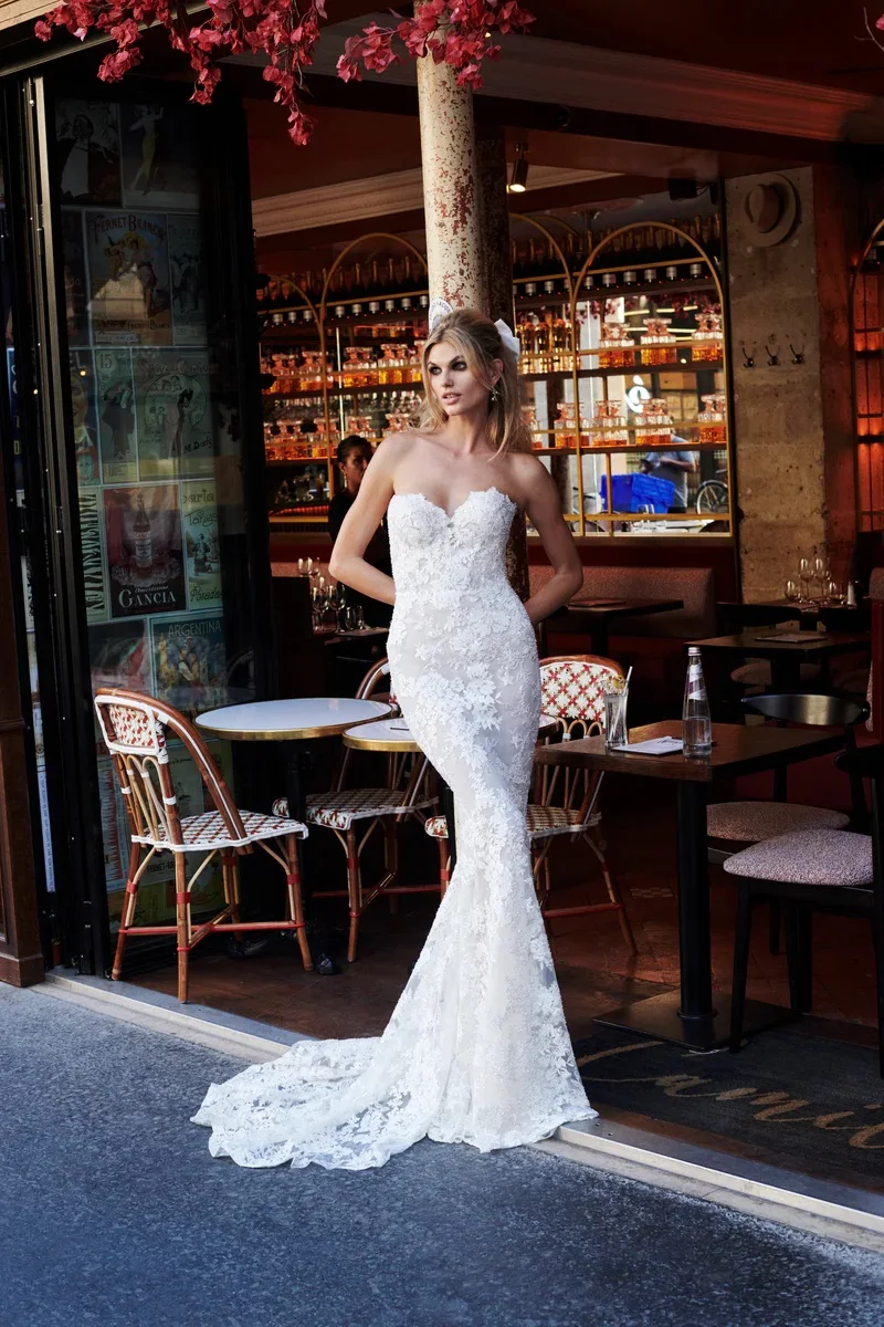 Robe de Mariée en Dentelle à Manches sulf, Simple, 2 en 1, 2024