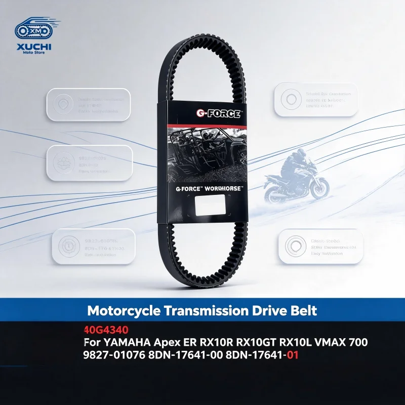 Motorcycle Transmission Drive Belt 40G4340 Replacement Spare Parts Compatible with YAMAHA Apex ER RX10R RX10GT RX10L VMAX 700 98