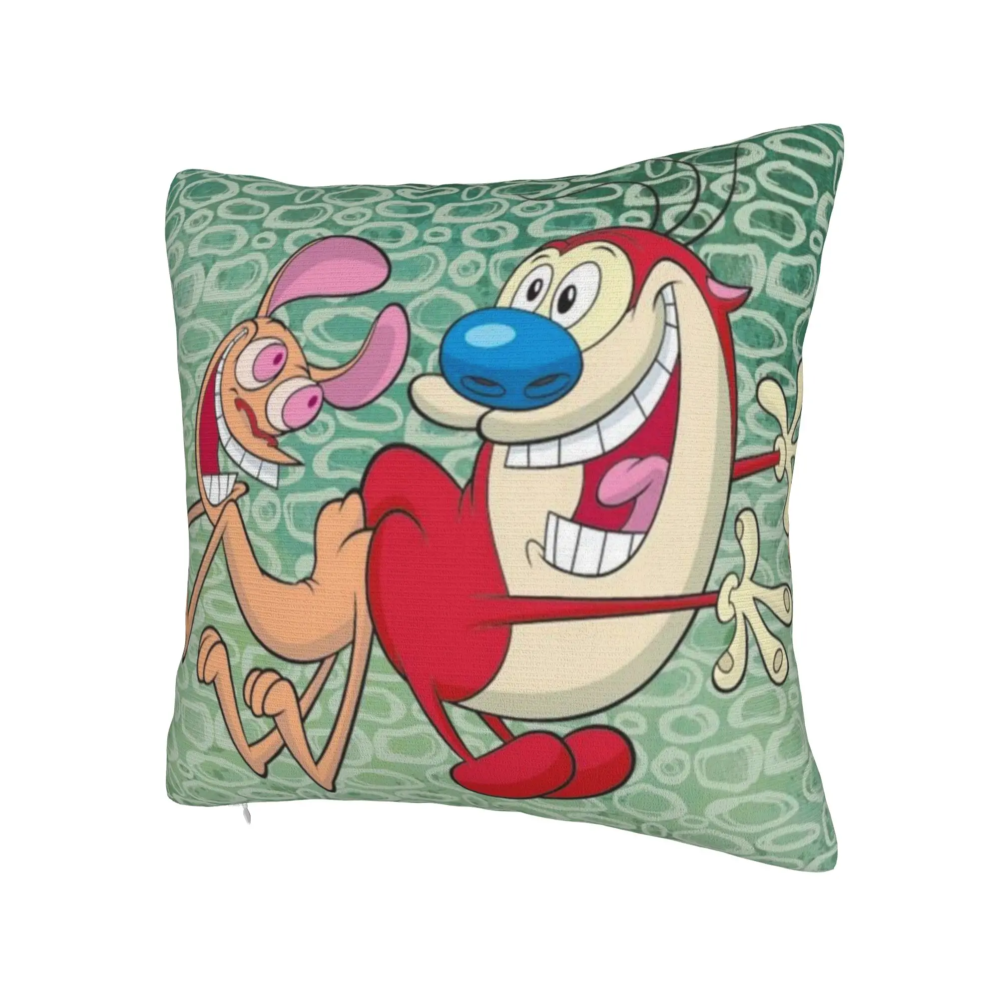 The Ren & Stimpy Show Cartoon Pillow Cover Accessories Printed Cushion Cover Decoration  Pillow Case Cover Home Multi-Size