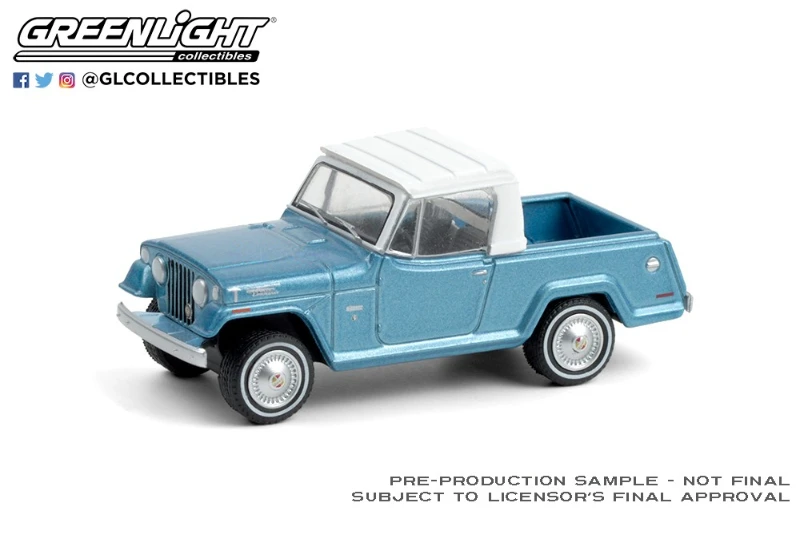 1:64 1970 Jeep Jeepster Commando Pickup High Simulation Diecast Car Metal Alloy Model Car kids toys collection gifts W812