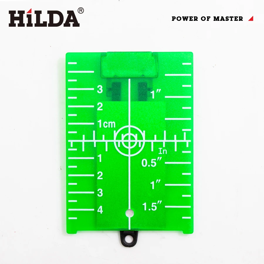 HILDA Laser Level Target Board Red/Green Line Beam Distance Plate Magnetic Inch/cm Leveling Board Tool Accessory