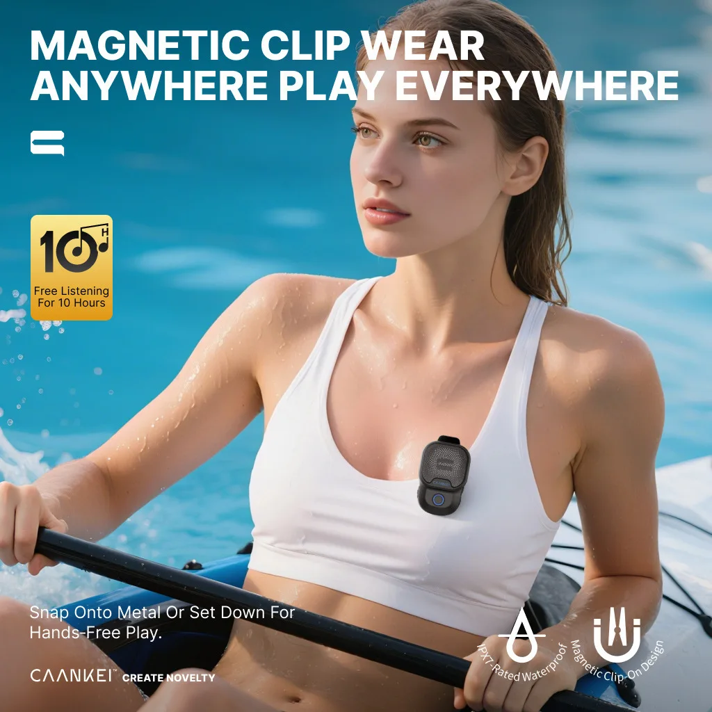 

New Wearable Outdoor Mini Bluetooth Speaker Outdoor Sports Swimming Fitness IPX7 Waterproof Clip-on Portable HD Hands-free Call