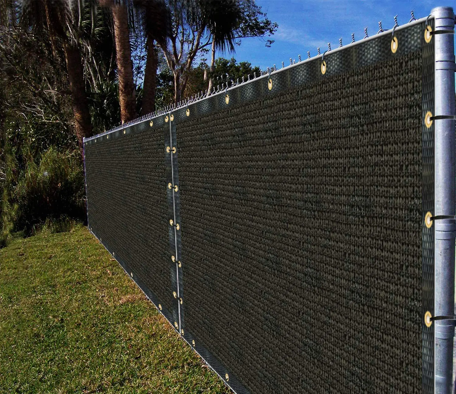 Varanda Fence Cover com Brass Grommet, 90% Bloqueio pára-brisas, Outdoor Mesh Esgrima Cover, compensação