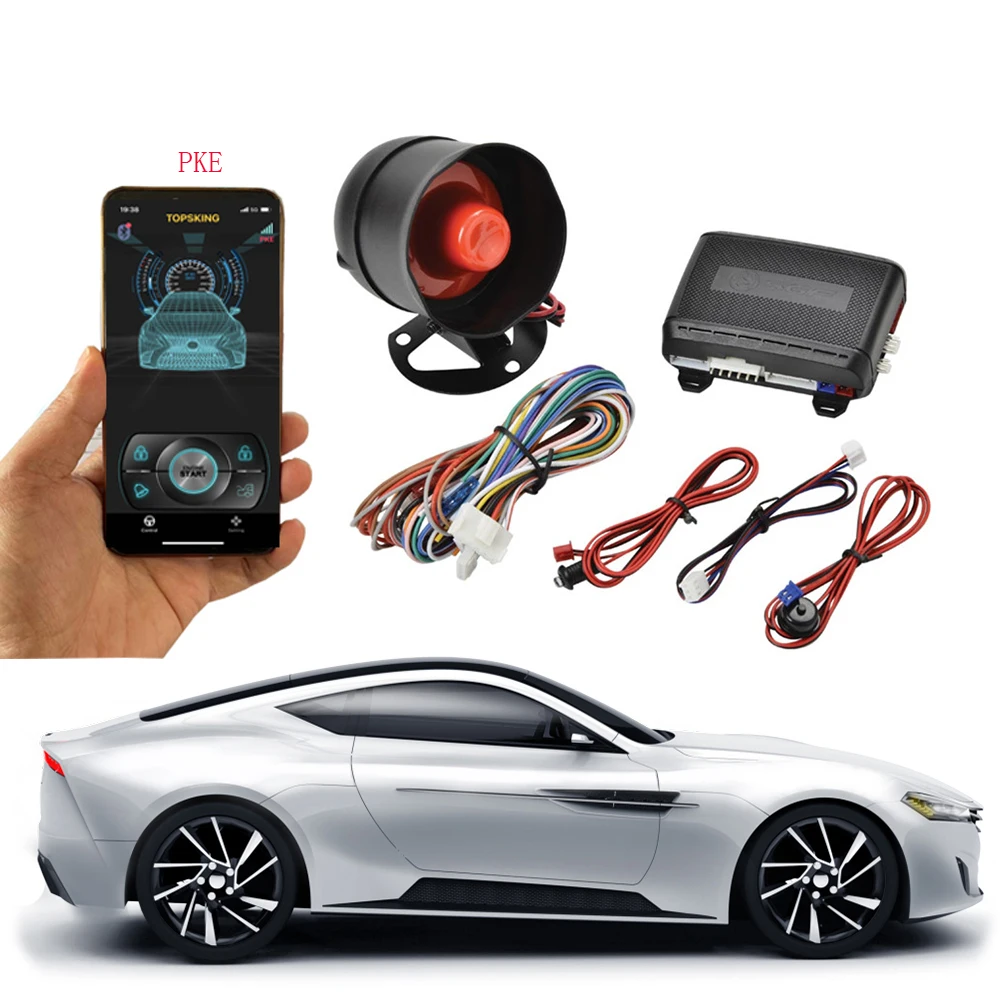 dc12v車用セキュリティシステム純正アップグレードアラームbluetoothアプリ対応セントラルpkeキーレスエントリー車用盗難防止アラーム