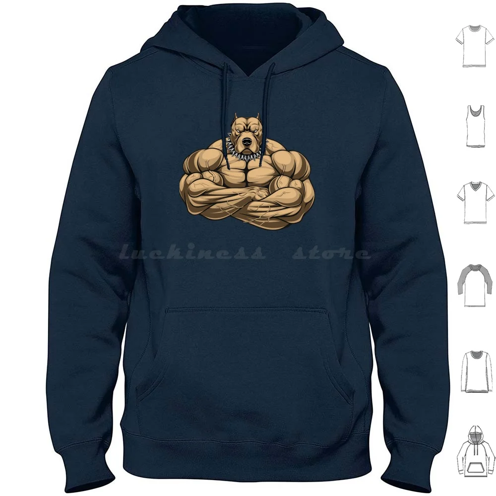 Unleash The Beast Hoodies Long Sleeve Unleash The Beast Pitbull Dog Beast Bodybuilding Weightlifting Fitness Health