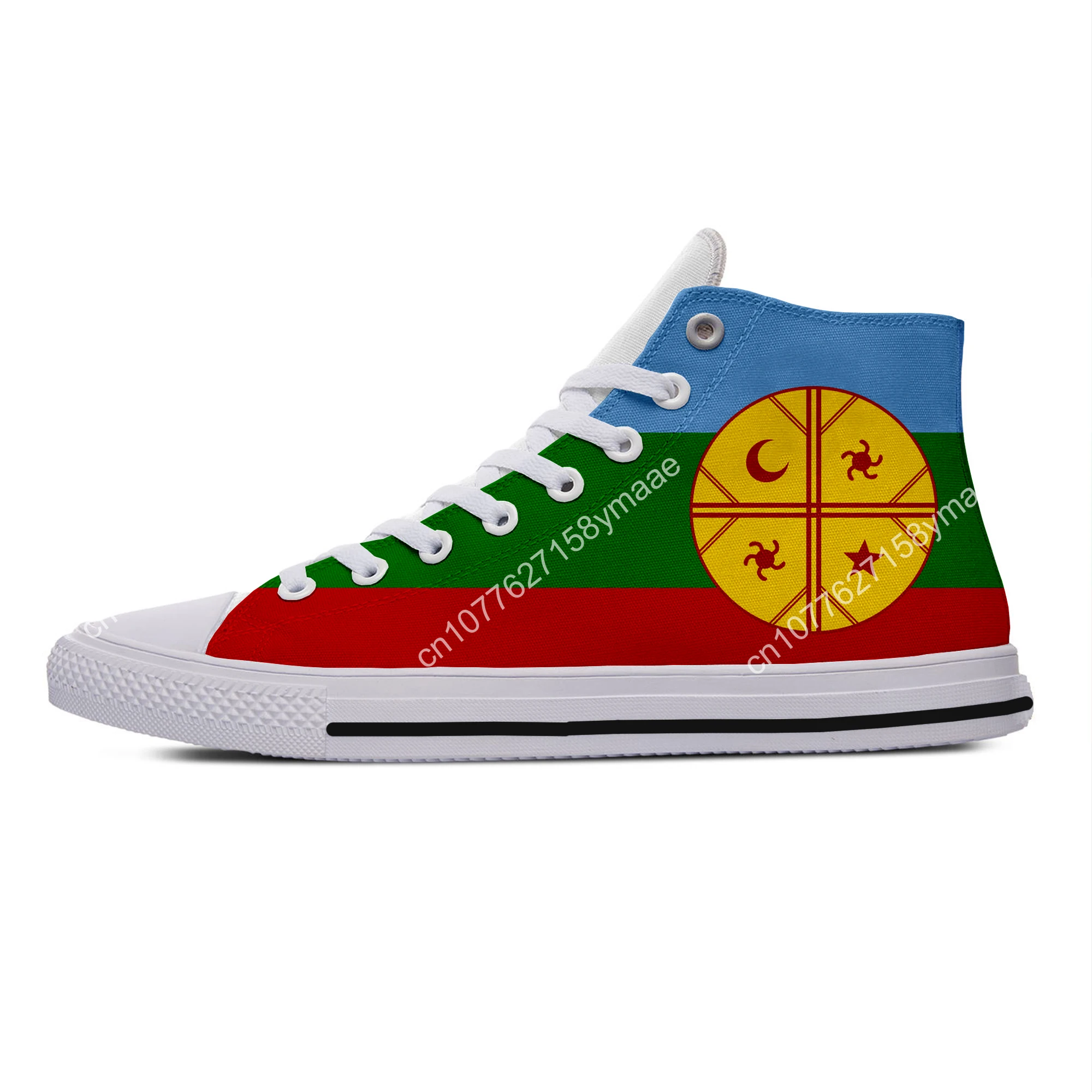 Hot Cool Flag of The Mapuches New Arrive Fashion Lightweight High Top Canvas Shoes Men Women Casual Shoes Sneakers Board Shoes