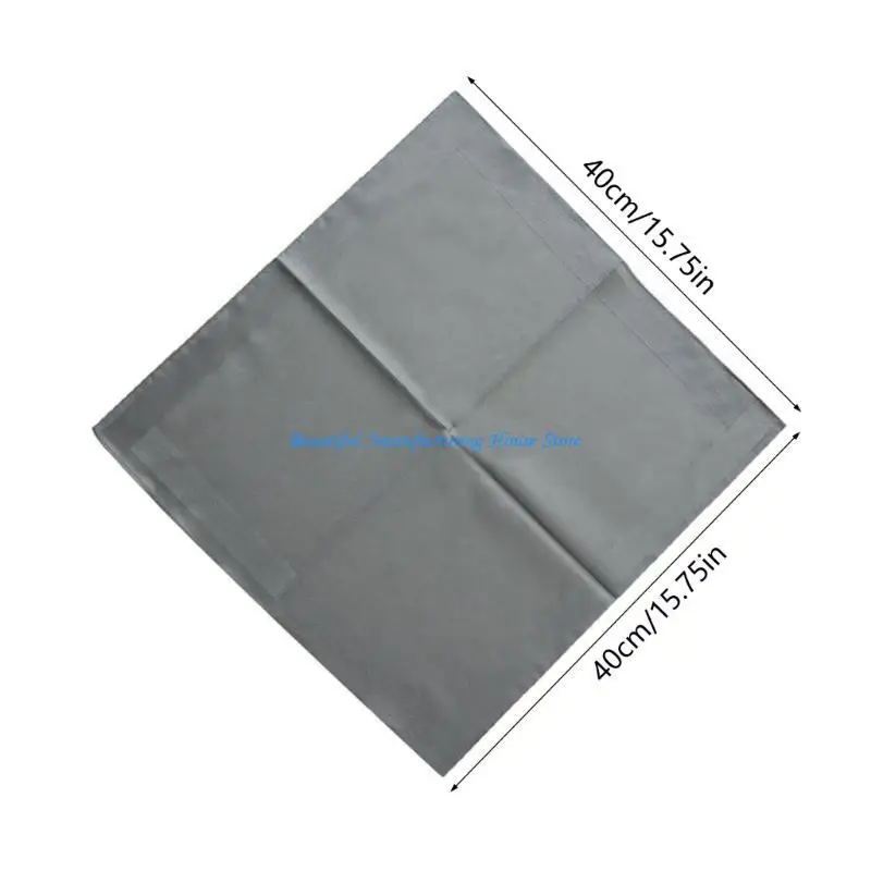 E56A 12 قطعة مناديل قطنية للمناسبات الرسمية للكبار بجيب مربع 40 سم