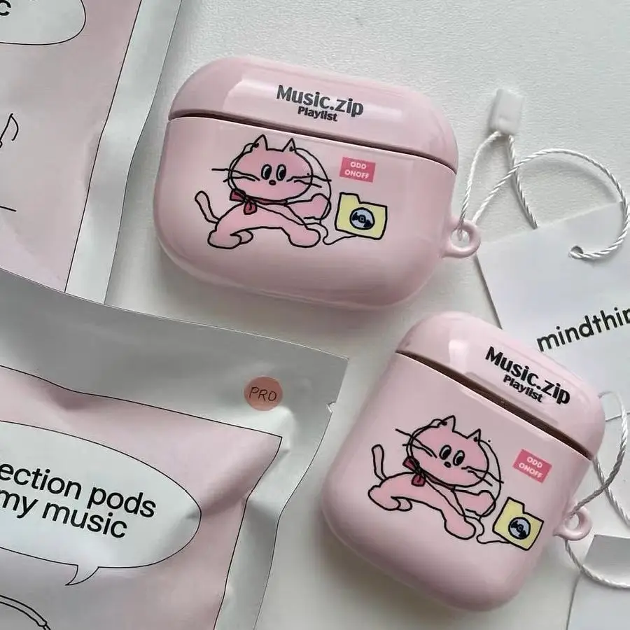 Custodia Airpod gatto carino cartone animato rosa coreano per AirPods 1 2 3 Pro 2 AirPod Airpods Pro custodia Airpods custodia Air Pod