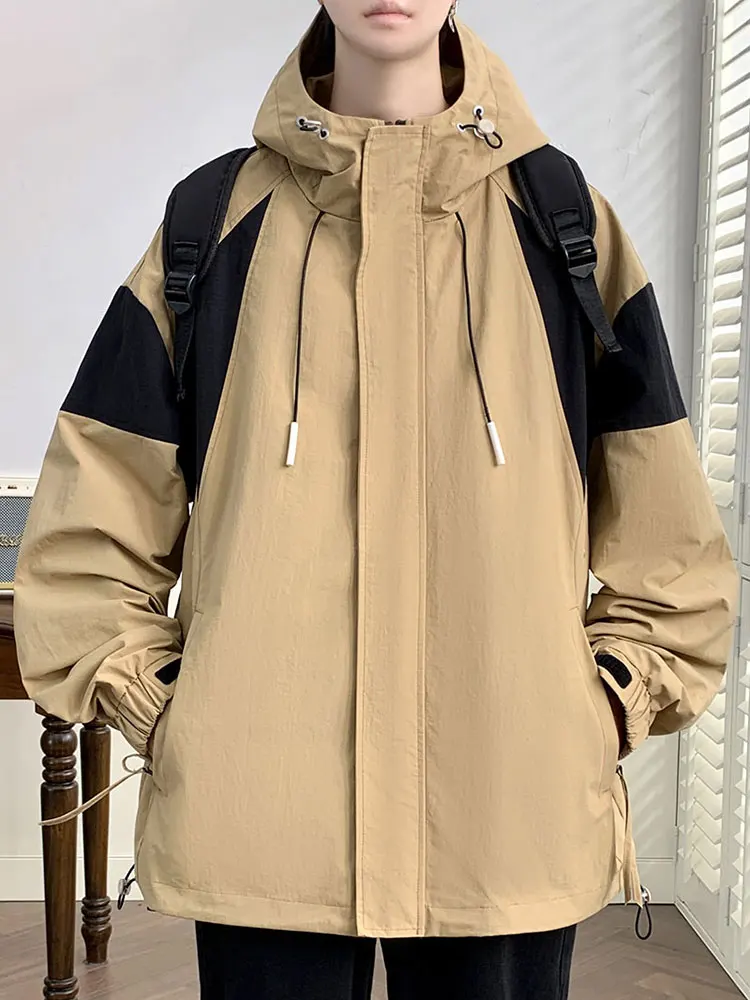 

Мужское зимнее пальто большого размера, свободного кроя, на флисовой подкладке, с молнией, модное, городское, из полиэстера