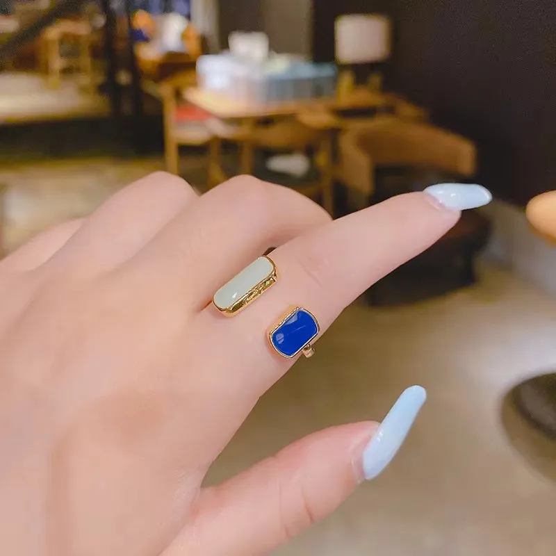 2025 Korean Version Of Fashion New Temperament Luxury Ring Female Ins Trendy Niche Design High-end Index Finger Ring Opening