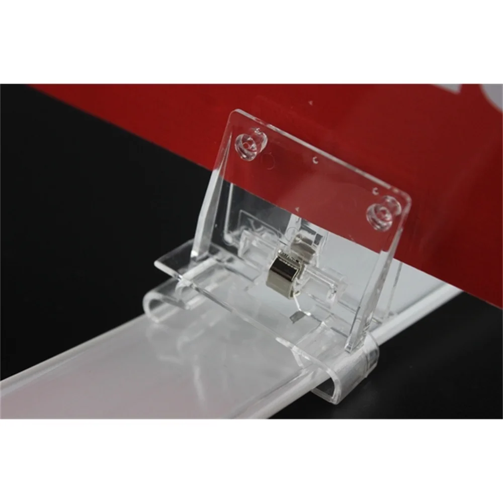 Shelf Channel Pop Clips Plastic Data Strip Sign Promotional Card Holder Price Tag Display Rack Talker Store Aisle Advertising