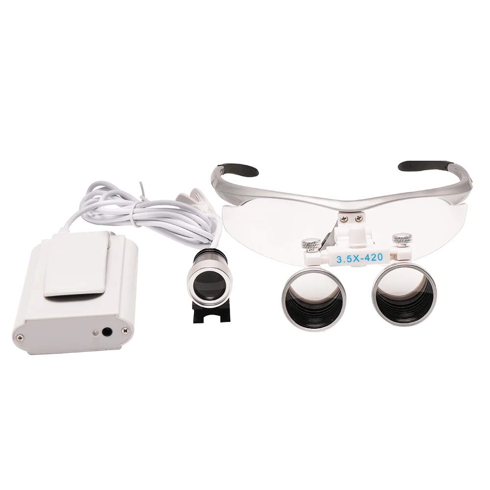 2.5X Dental loupes 3.5X Dentist Loupe Headlight Surgical Lamp Binoculars Magnifier Dental LED Lamp Unit Front Light Dentistry