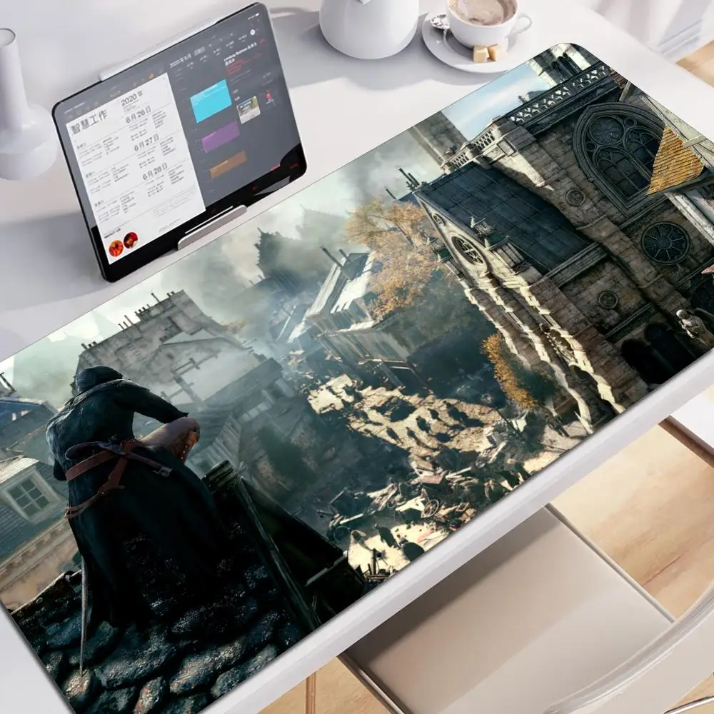 Pc Gamer A-Assassin S Creed Computer Table Xxl Mouse Pad Gaming Accessories Desk Mat Keyboard Mousepad Cabinet Large 900x400