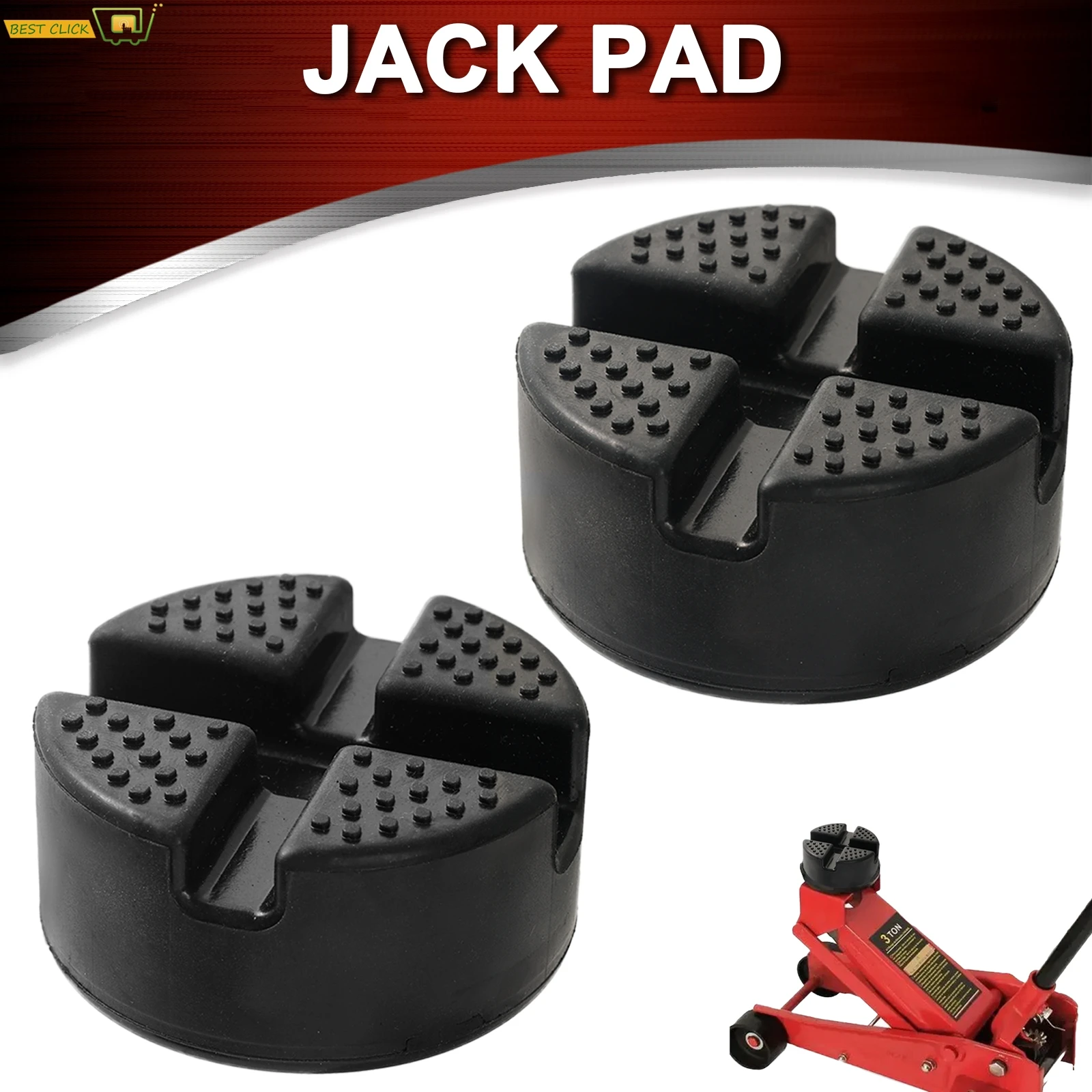 Floor Slotted Rubber Car Jack Pad Frame Protector Guard Adapter Jacking Lifting Pad Tool Pinch Weld Side Car Removal Repair Tool