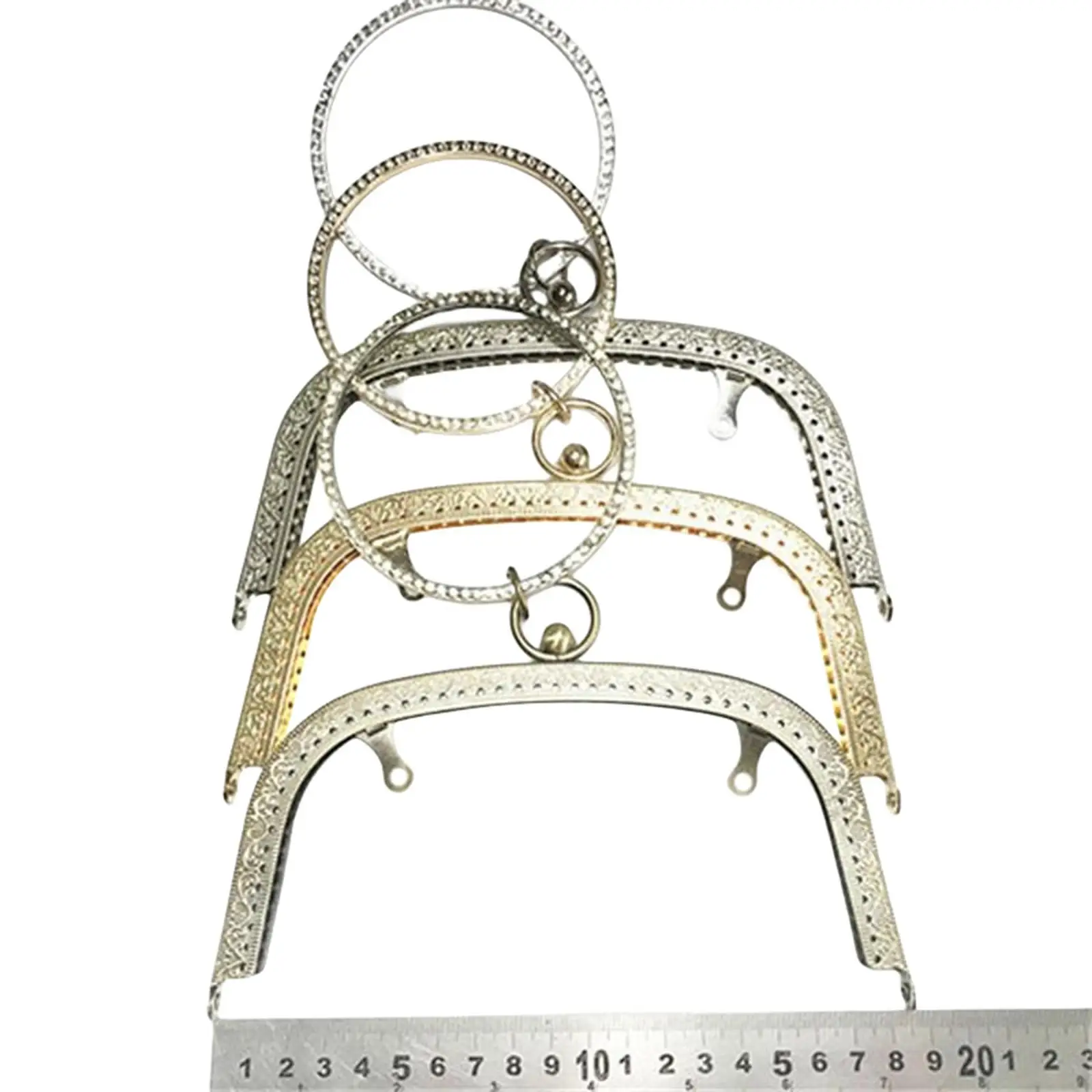 Iron Purse Frame Metal Clasp Lock Rectangle Wallet Hardware for Women DIY Leather Craft Bag Making and Sewing Projects