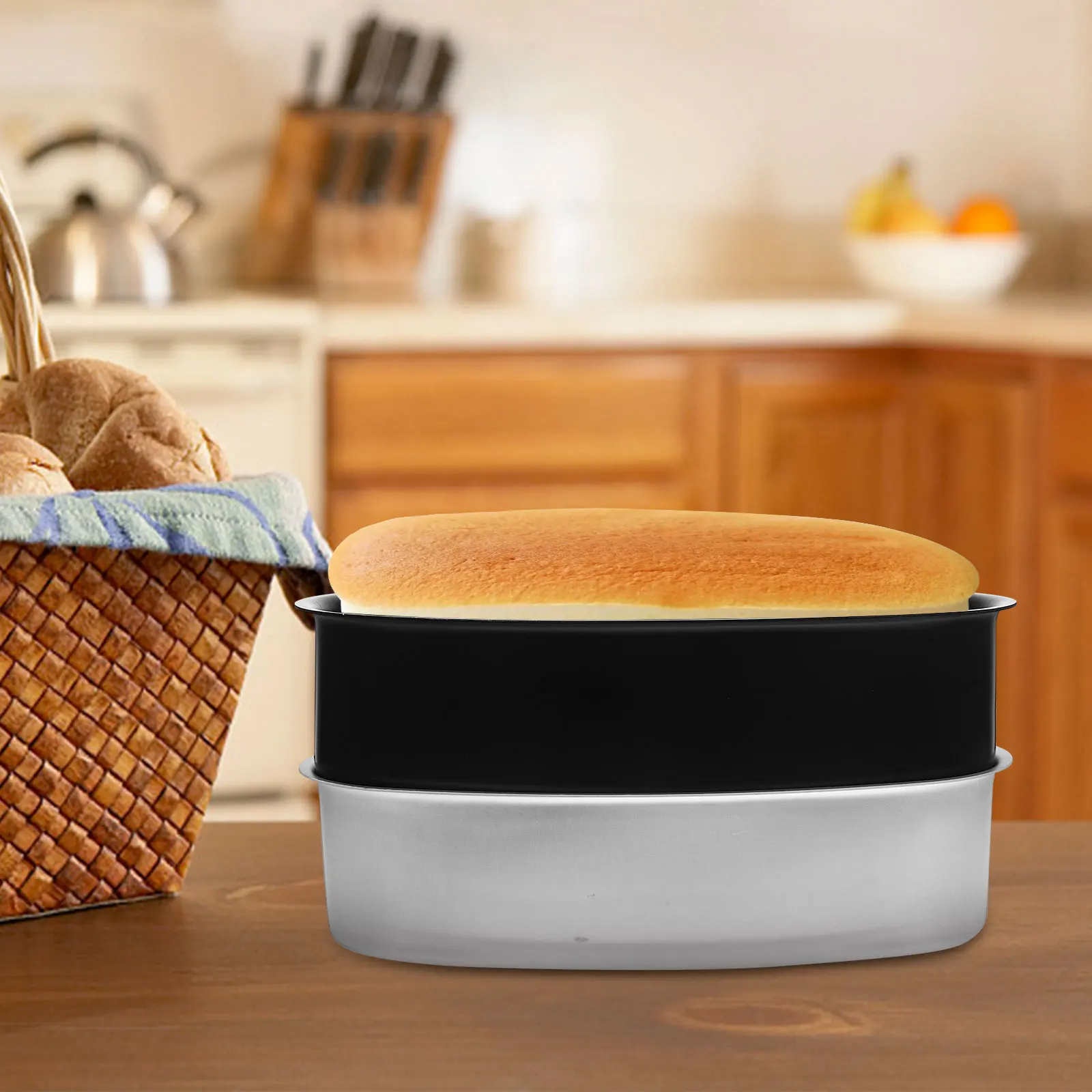 

2Pcs Oval Cheese Cake Pan Nonstick Dessert Pans Aluminium Alloy Baking Tools Wide Application Oval Shape Cake Pans