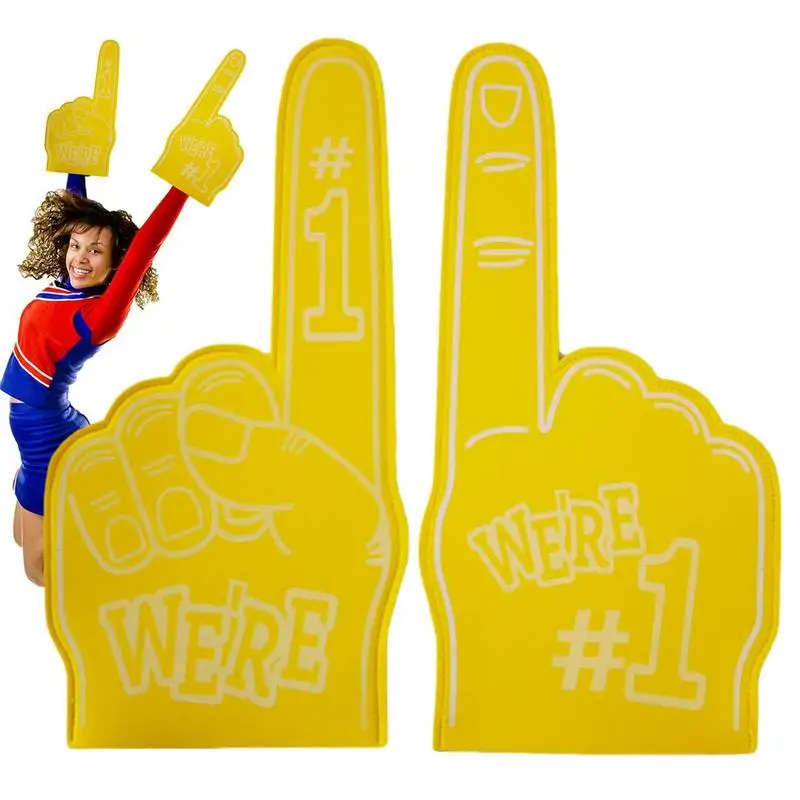 Universal Large Foams Fingers Cheerleading Props Hand Sports Event Cheering Palm Party Props Number 1 Foam Fan Finger