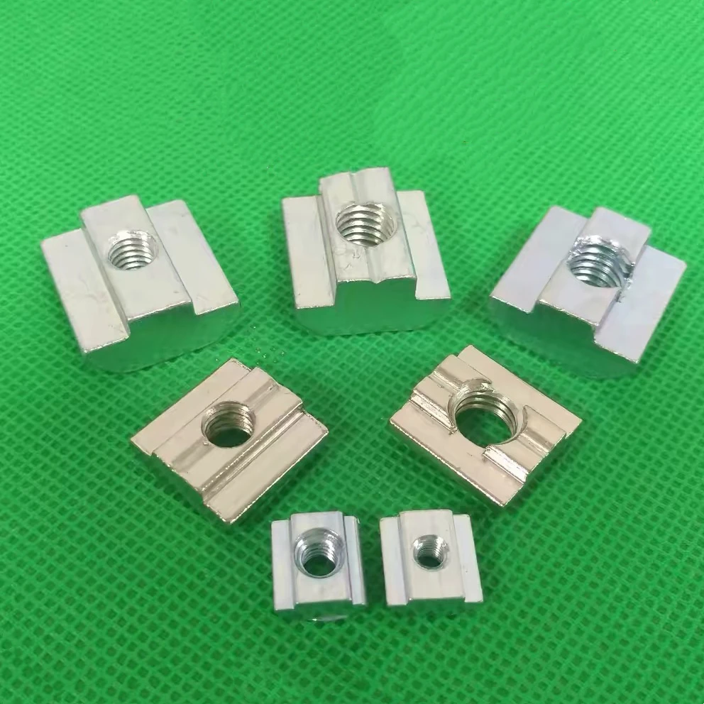 40 Series T Block Square nuts M3 M4 M5 M6 M8 T-Track Sliding Hammer Nut for Fastener Aluminum Profile 4040