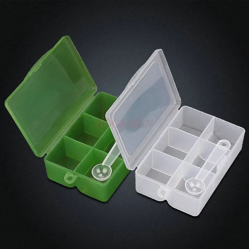 6-cell transparent sealed box/plastic box/storage box, packaging box, medicine box