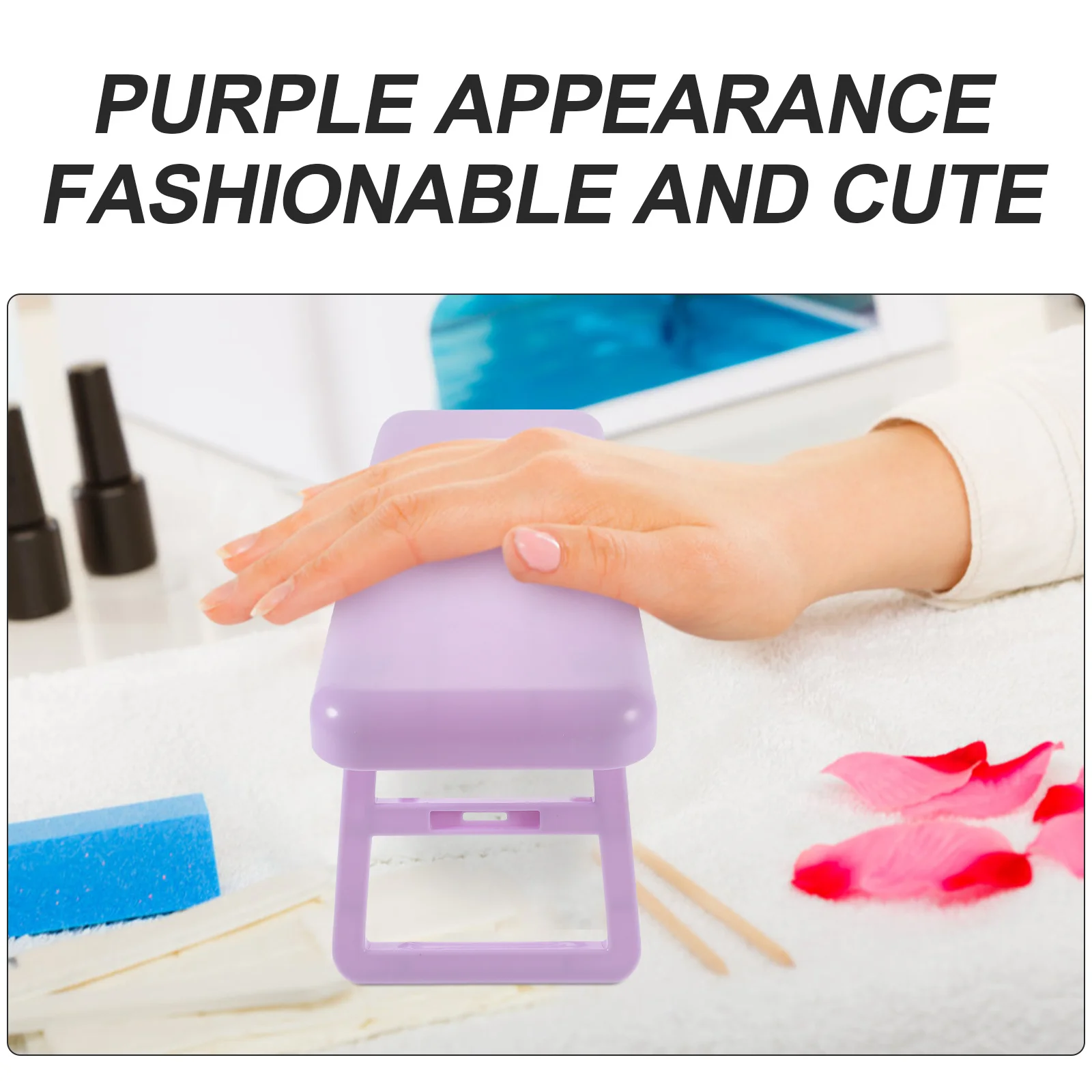 وسادة يد مانيكير قابلة للطي بتصميم مرتفع لفن الأظافر المريح وتمديد الرموش تستخدم مسند الذراع لصالونات الأظافر