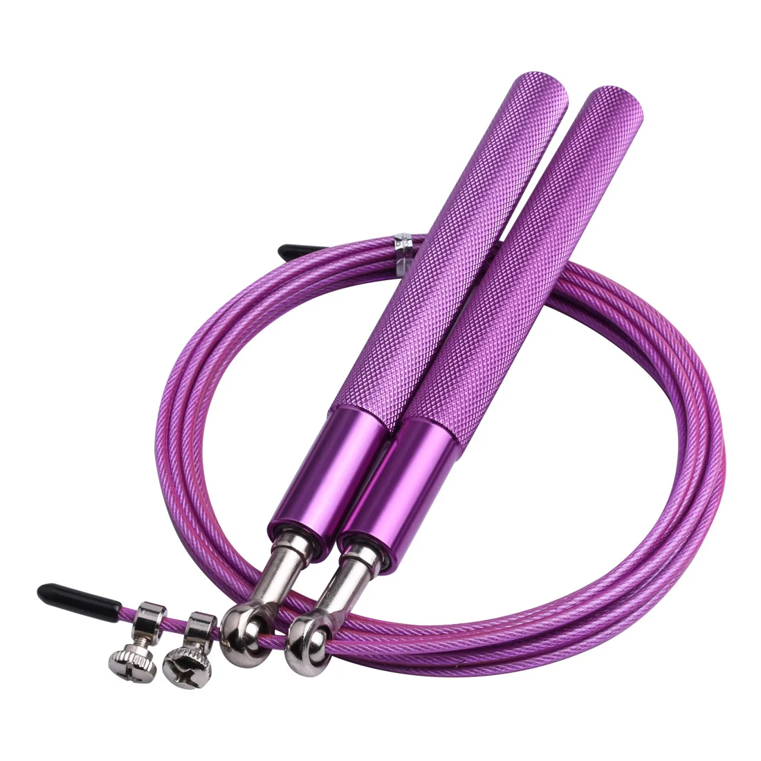 2026 Professional High Speed Adjustable Weighted Steel Wire Aluminum 2.5mm 100KG Jump Rope for Adults Fitness Training Home Usep