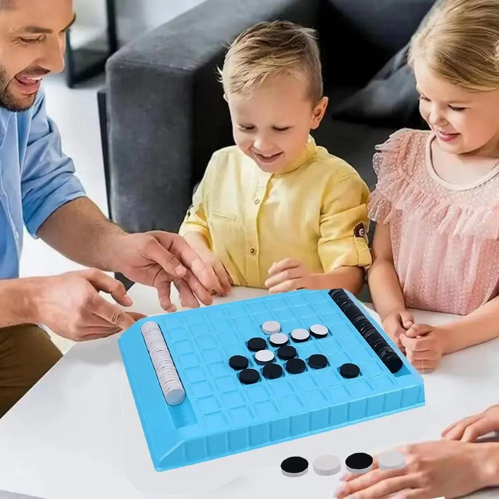 

Tabletop Game Flip Black White Chess Board Parent-Child Interactive Touch Flip Overturn Chess Portable Funny