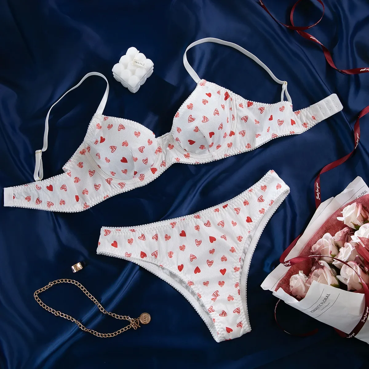 

Сексуальный ультратонкий сетчатый бюстгальтер, комплект нижнего белья, разноцветные цветы, романтическое эстетическое сексуальное нижнее белье, комплект с принтом, стальное кольцо, сборка