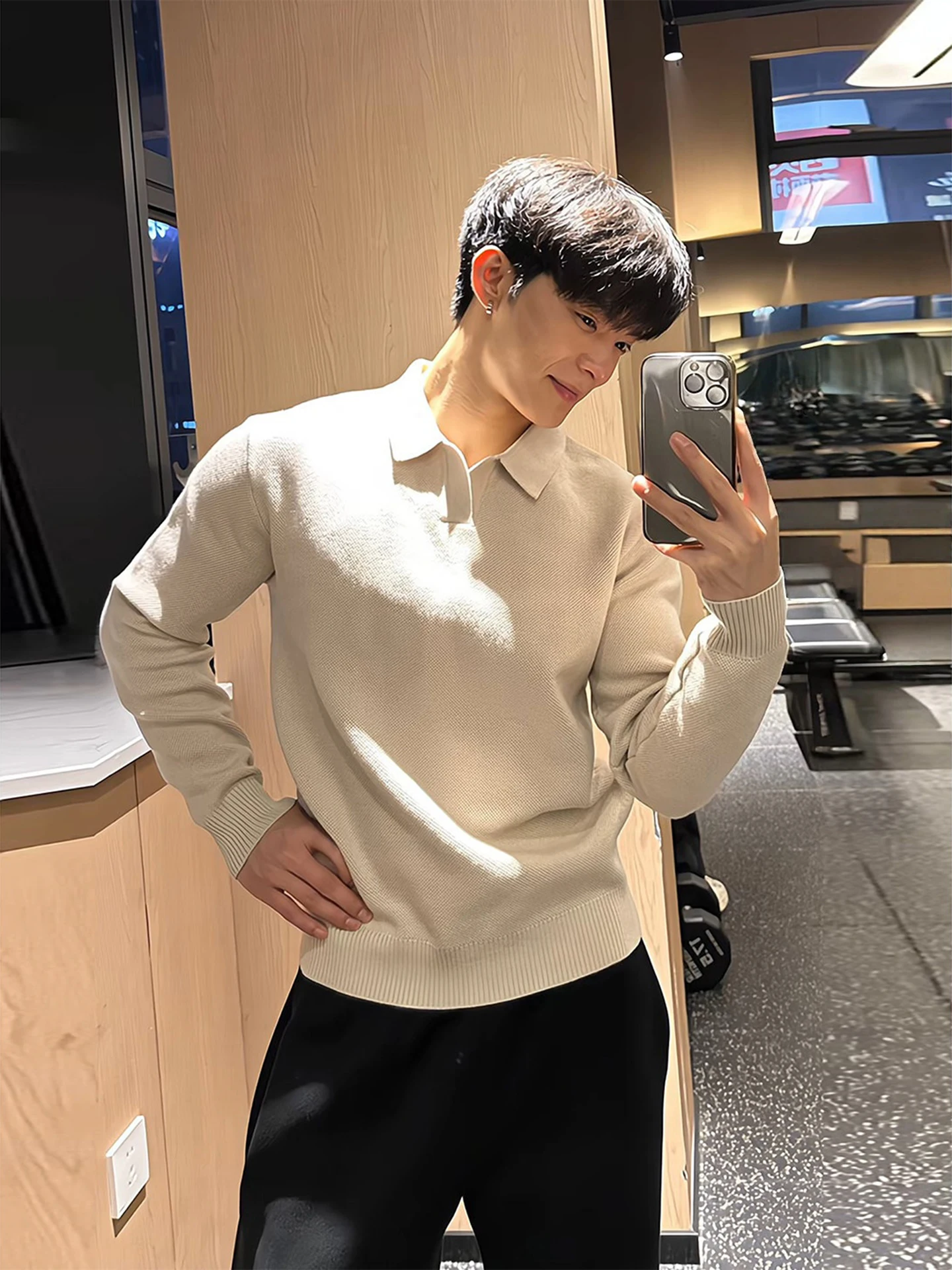 

Мужской осенне-зимний вязаный свитер с воротником-стойкой, мягкий, удобный, повседневный, модный, чистый, Old Money Sle