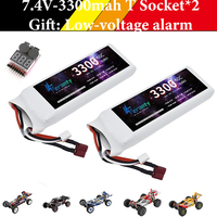 Remote Control Car Lithium Battery 7.4V 3300mah T Socket Fo:WLtoys 124007 124019 104009 144001 144010 124016