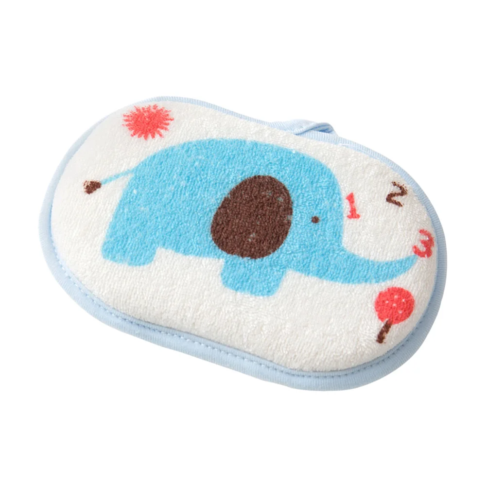 إسفنجة حمام للأطفال من القطن الطبيعي الناعم على شكل فيل أزرق اللون تدليك لحديثي الولادة الصغار هدية استحمام للأطفال إسفنجة حمام للأطفال #6