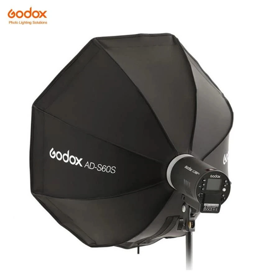 Godox AD-S60S ADS60S SoftBox argento pieghevole rapido stile ombrello da 60 cm con supporto Godox a griglia per AD400Pro, AD300Pro, LED ML60