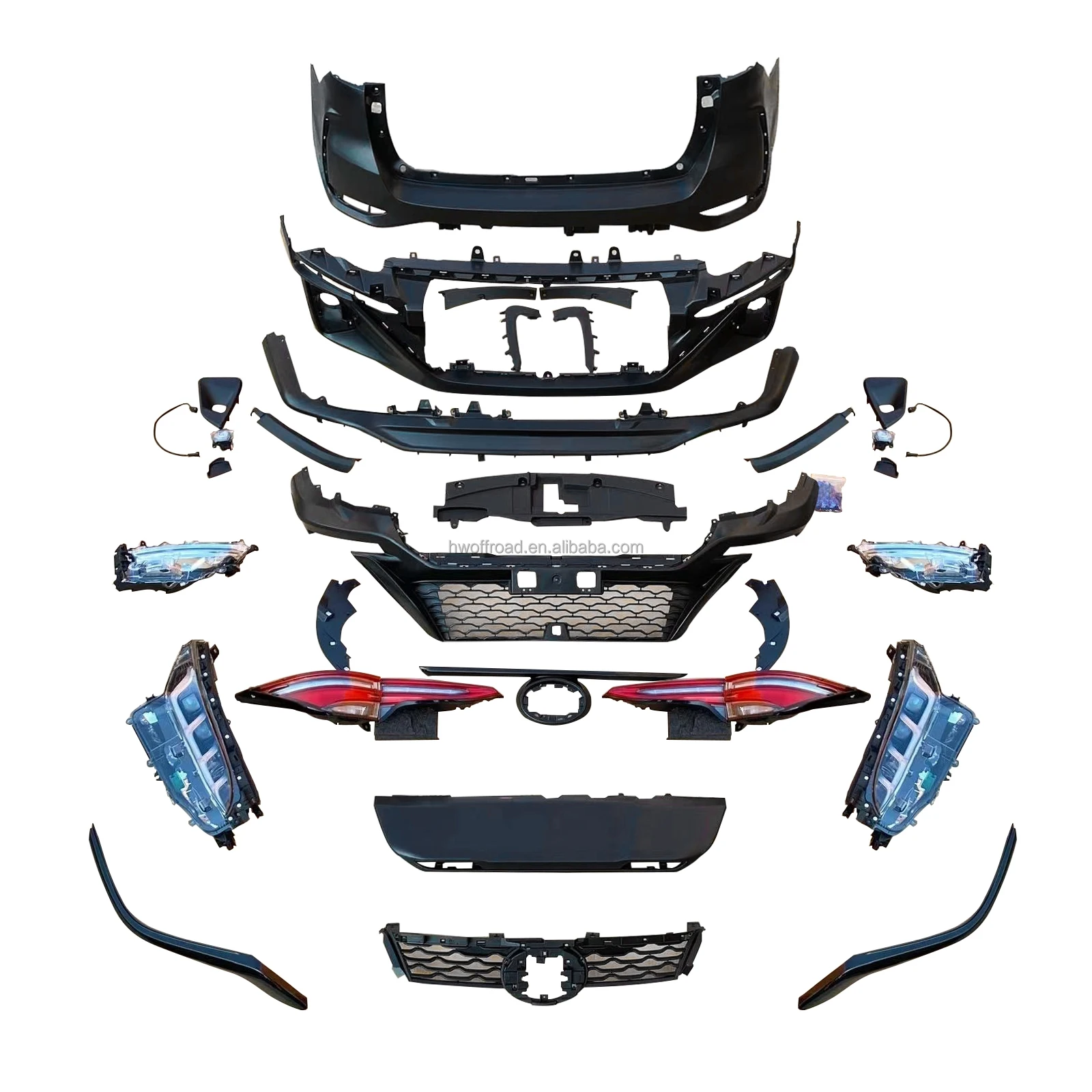 

Новый комплект кузова автомобиля для Fortuner 2015-2020, обновленный до Legender 2021 г.