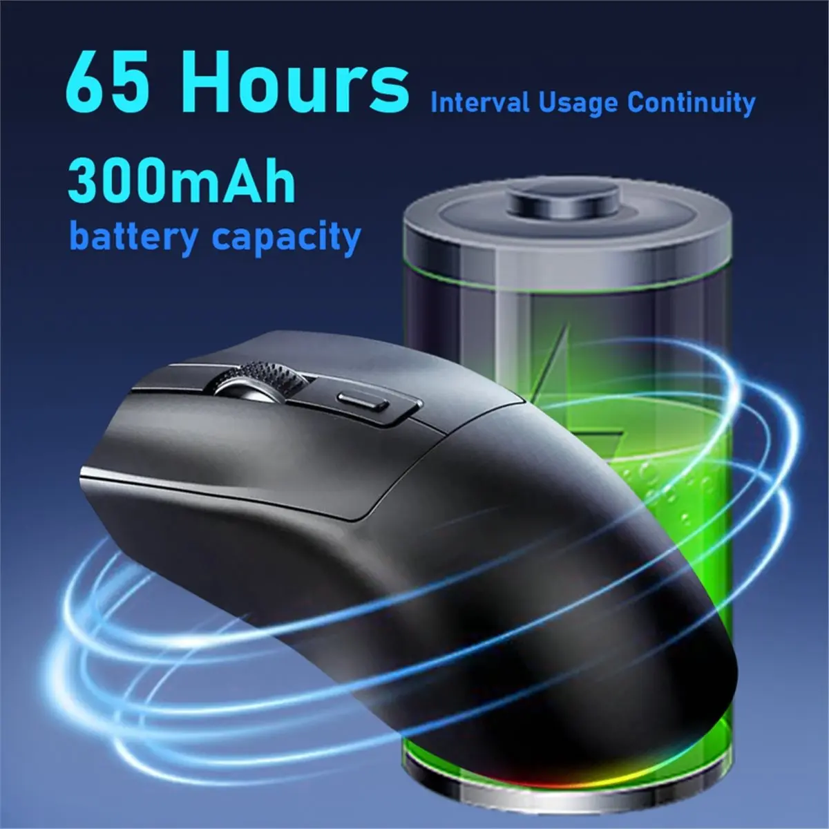 Rechargeable Wireless Gaming Mouse with Charging Dock Bluetooth 2.4G Dual Mode Backlight Ergonomic Design Game Mouse A
