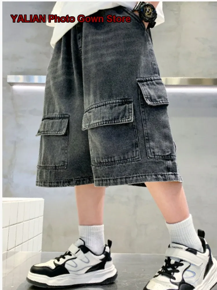 Boys Shorts Summer Thin 2026 Kids Summer Middle Boy Capri Trendy