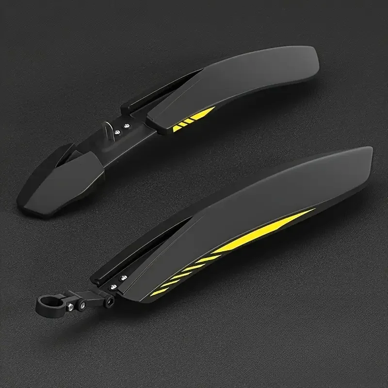 

2-Piece Mountain Bike Front And Rear Mudguard Thickened Widened Durable Black Bicycle Mudguard Outdoor Cycling Accessories