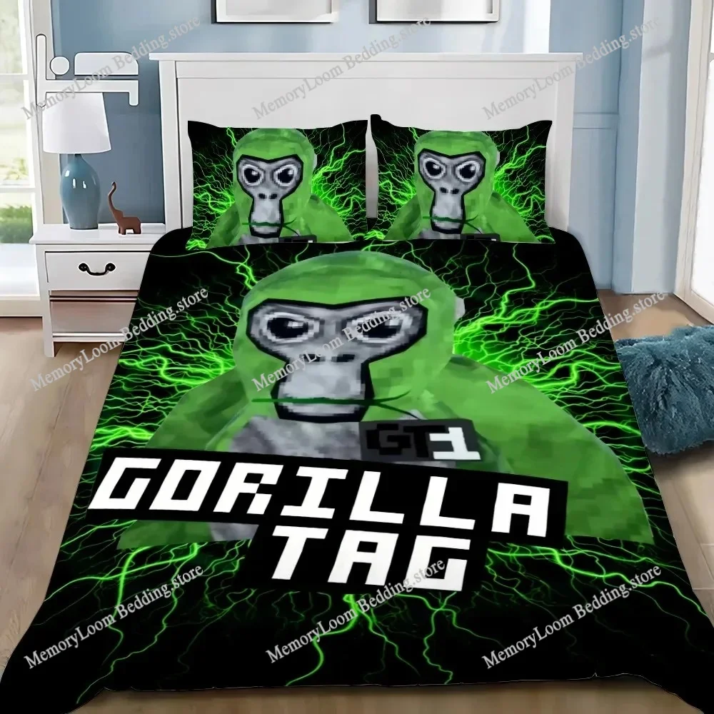 

Duvet Cover Pillowcase Bedding Set Cartoon Novelty Cool Gorilla tag Adult BoyGirl Bedroom Decoration Single Double Large Size